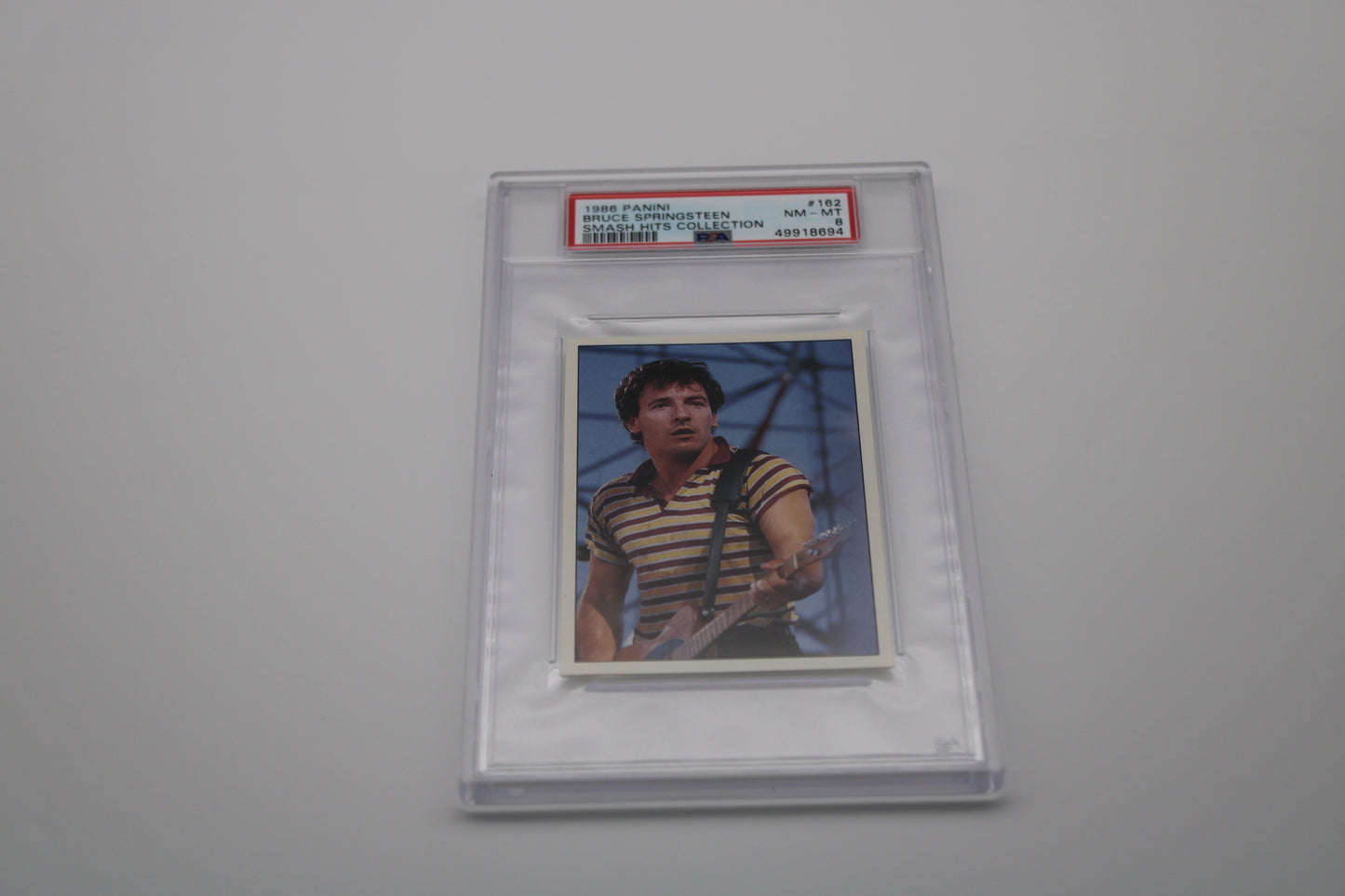 Panini - Bruce Springsteen 1986 Smash Hits Collection #162 NM-MT PSA graded 8 / none higher