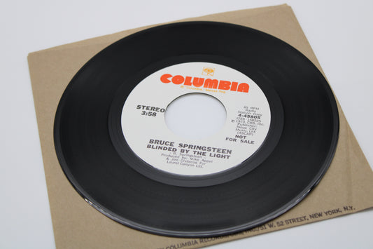 Bruce Springsteen "Blinded By the Light" 45 Record 'Radio Station Copy' - Near Mint Collectible