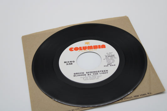 Bruce Springsteen "Blinded By the Light" 45 Record 'Radio Station Copy' - Near Mint Collectible