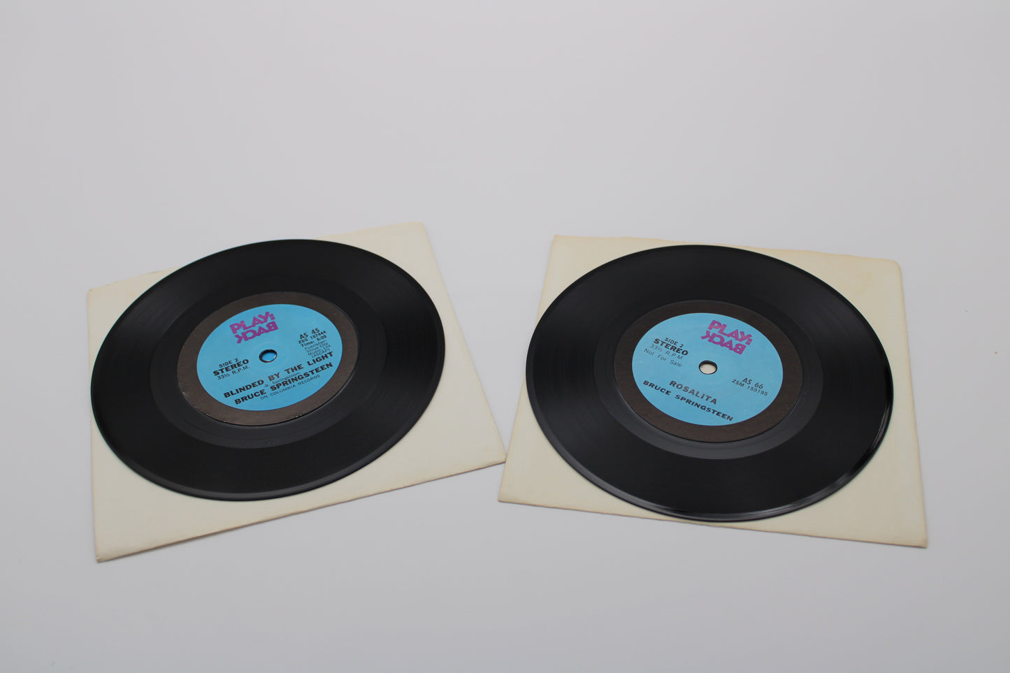 Bruce Springsteen 45 Records, Blinded By The Light & Rosalita - Collectible PlayBack