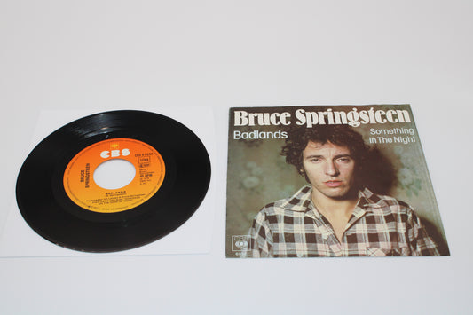 Bruce Springsteen 45 record Badlands & Something in the Night 1978 German Import