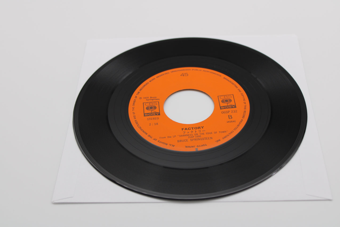 Bruce Springsteen 45 record Prove it all Night 暗闇へ突走れ =1978 Japan release Collectible