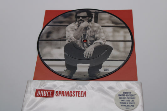 Bruce Springsteen 7" Picture Vinyl Streets of Philadelphia LIVE & Hungry Heart Ltd. Ed. & # Collectible