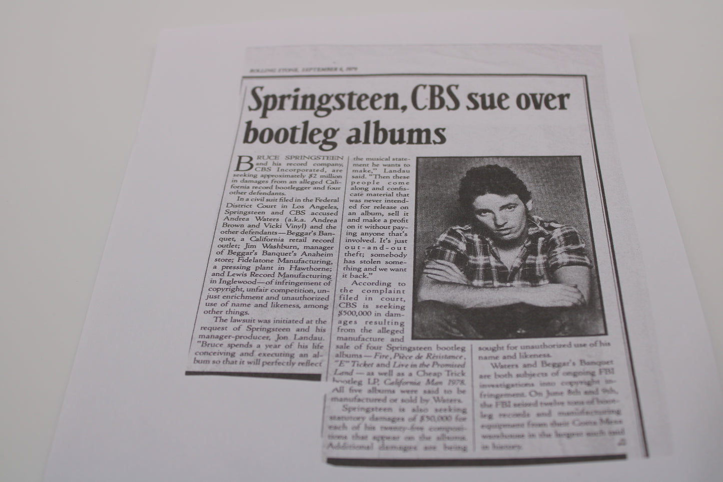 Bruce Springsteen Outside the Seven Eleven Store - 7" Vinyl EP Live 1977 WNYC Radio