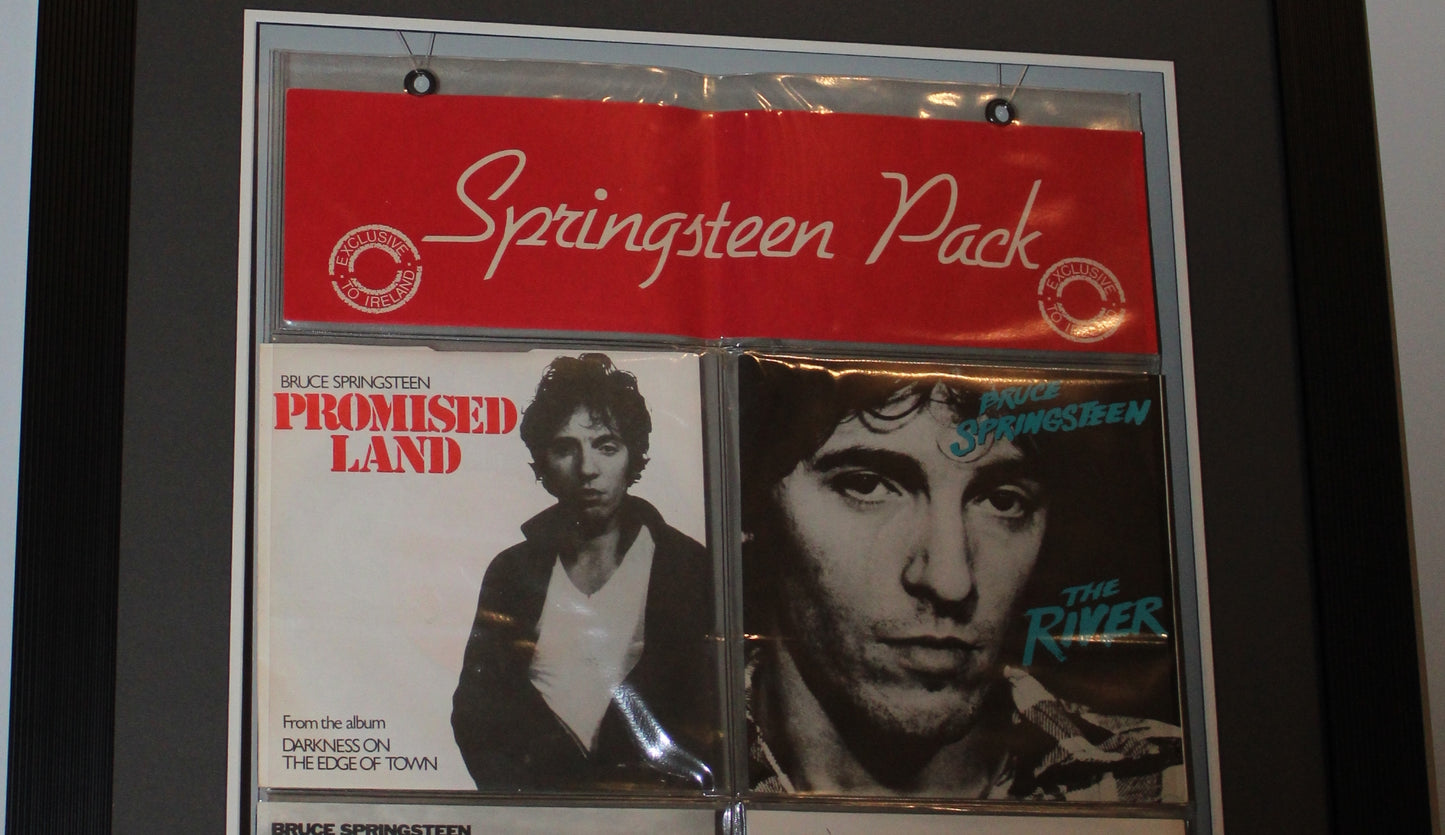 Bruce Springsteen "Springsteen Pack" Four 45 Records - One of a Kind Collectible Art