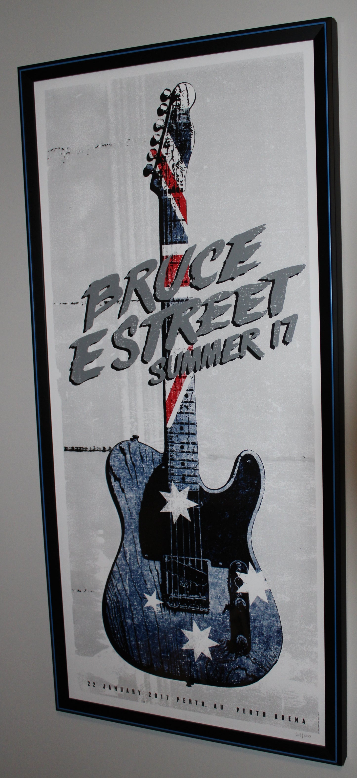 Bruce Springsteen - Original Lithograph - "Summer 2017" in Perth, AU - Final Shows of The River Tour - Collectible
