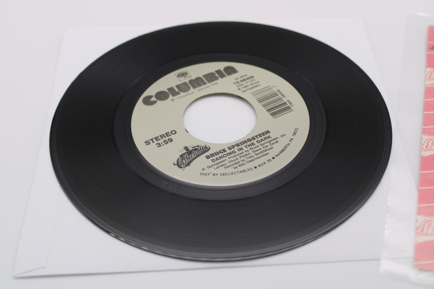 Bruce Springsteen Dancing in the Dark & Pink Cadillac 45 Record "Collectables Collector Series"