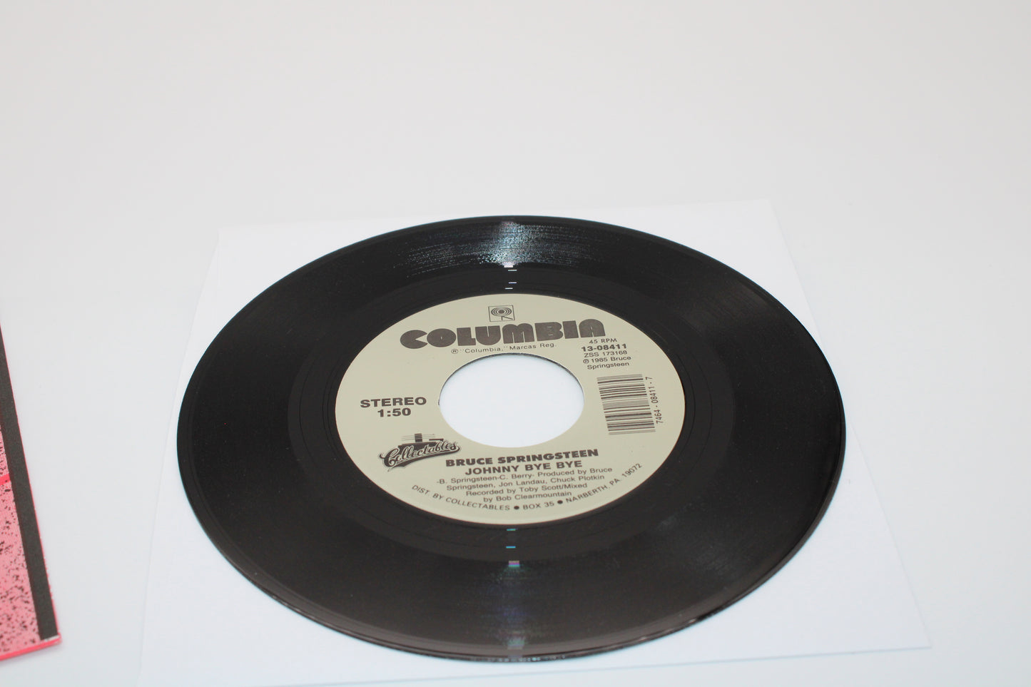 Bruce Springsteen I'm on Fire & Johnny Bye Bye 45 Record "Collectables Collector Series"