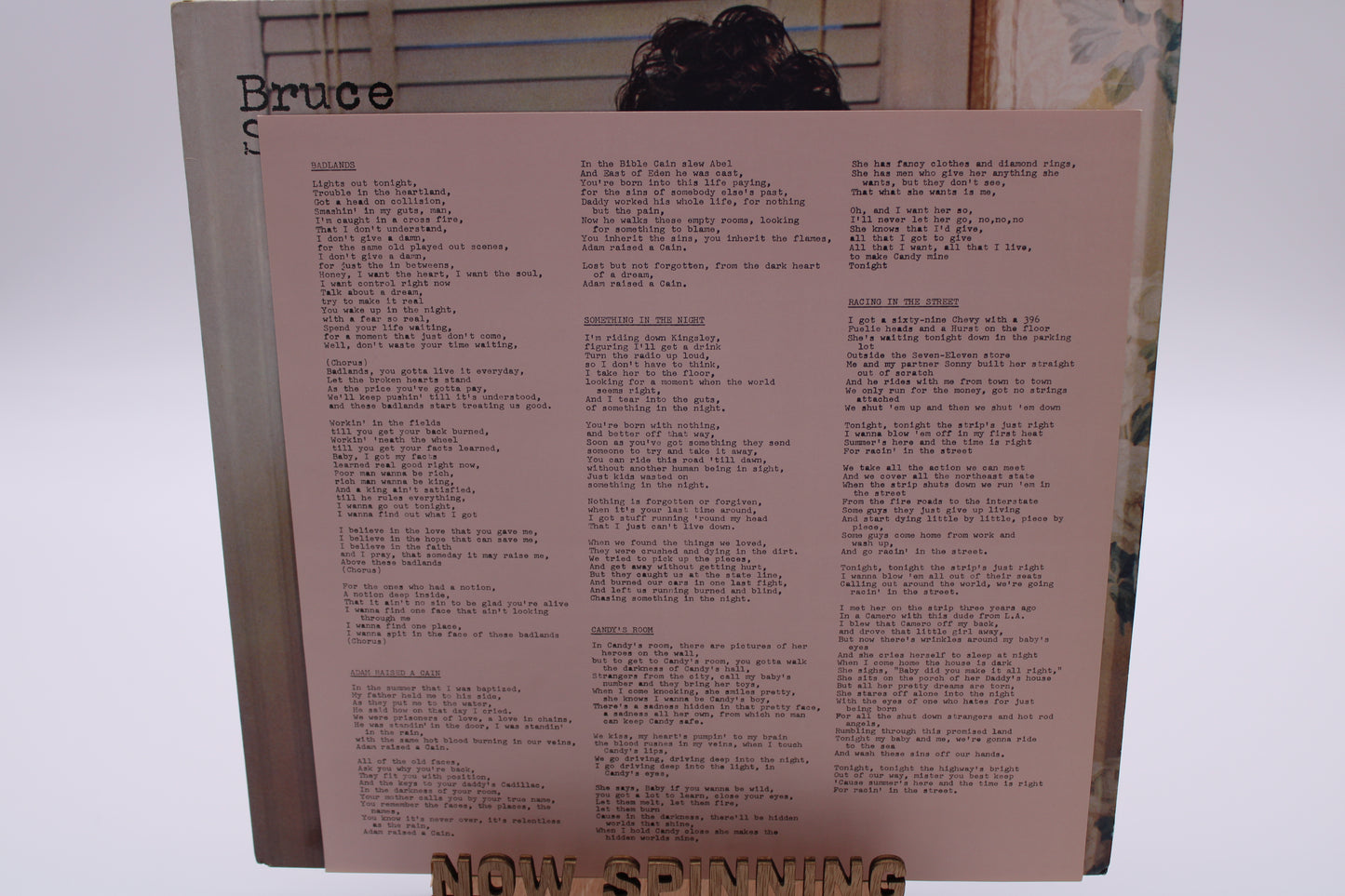 Bruce Springsteen Darkness on the Edge of Town - IRELAND 1978 Original Vinyl Album - Pink Lyrics Insert