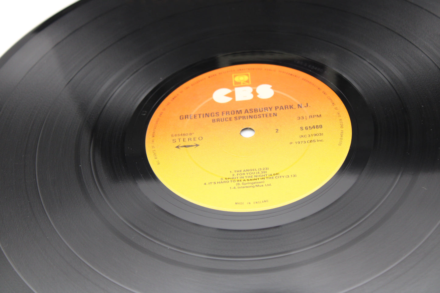 BRUCE SPRINGSTEEN VINYL CBS RECORDS 3-LP BOX SET GREETINGS, WILD, BORN TO RUN 1980/UK IMPORT