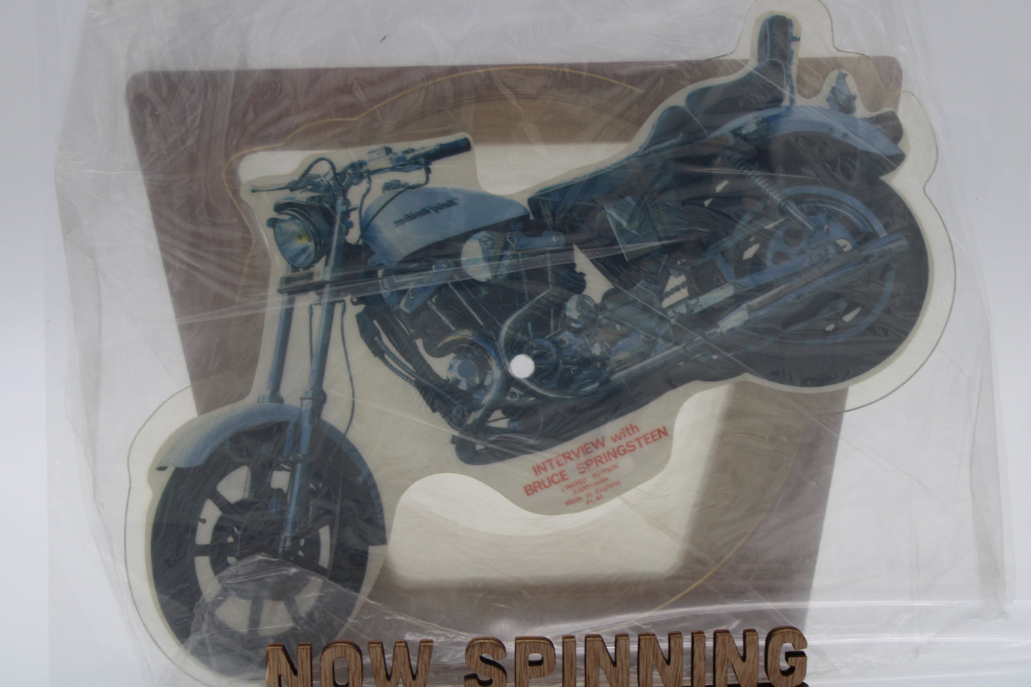 Bruce Springsteen - Interview on Vinyl Harley Davidson Shaped Picture Disc in PVC sleeve  BLV