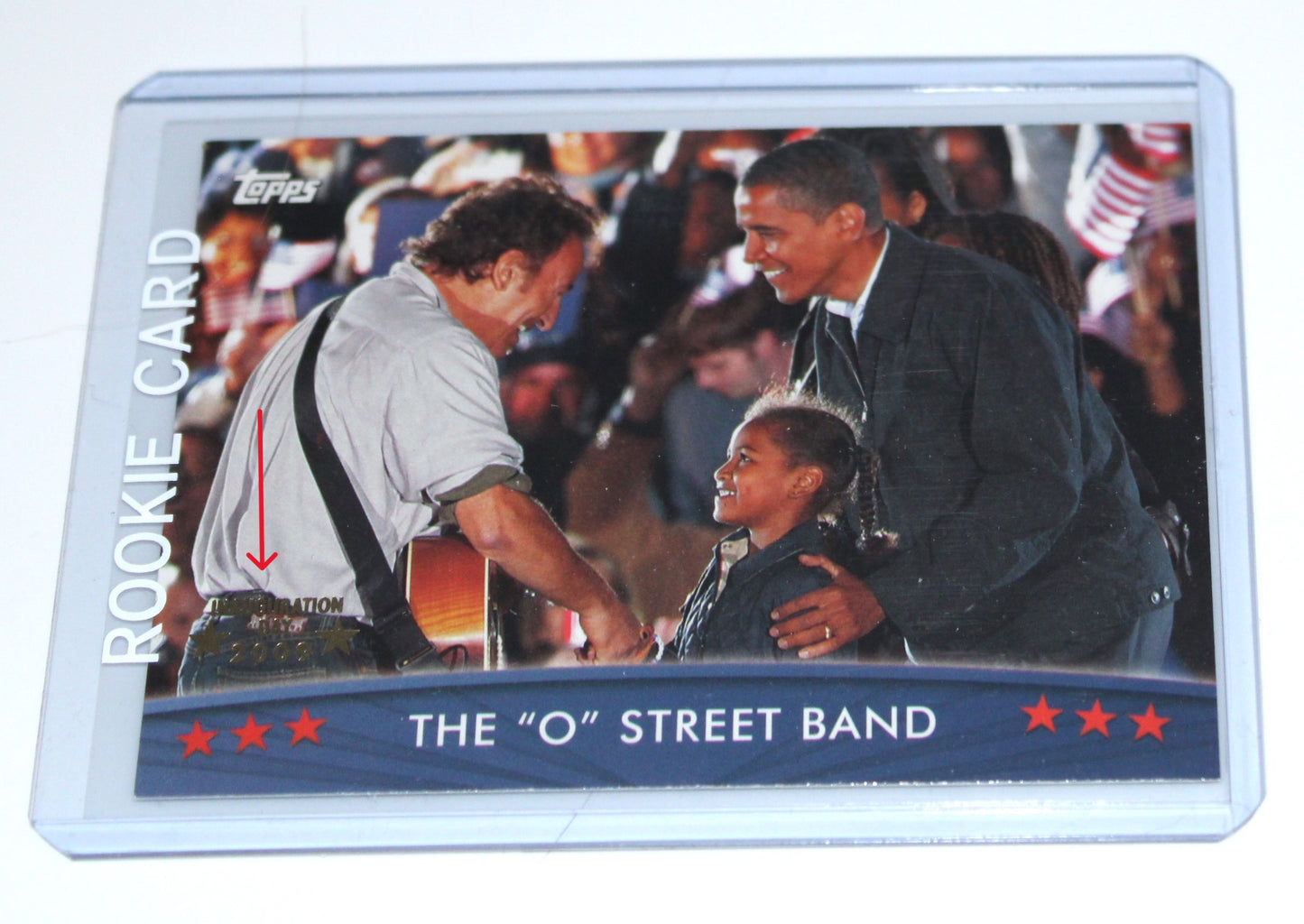 Bruce Springsteen TOPPS Gold Foil Stamp 2009 Inauguration Day - Official Trading Card - rarest of all!