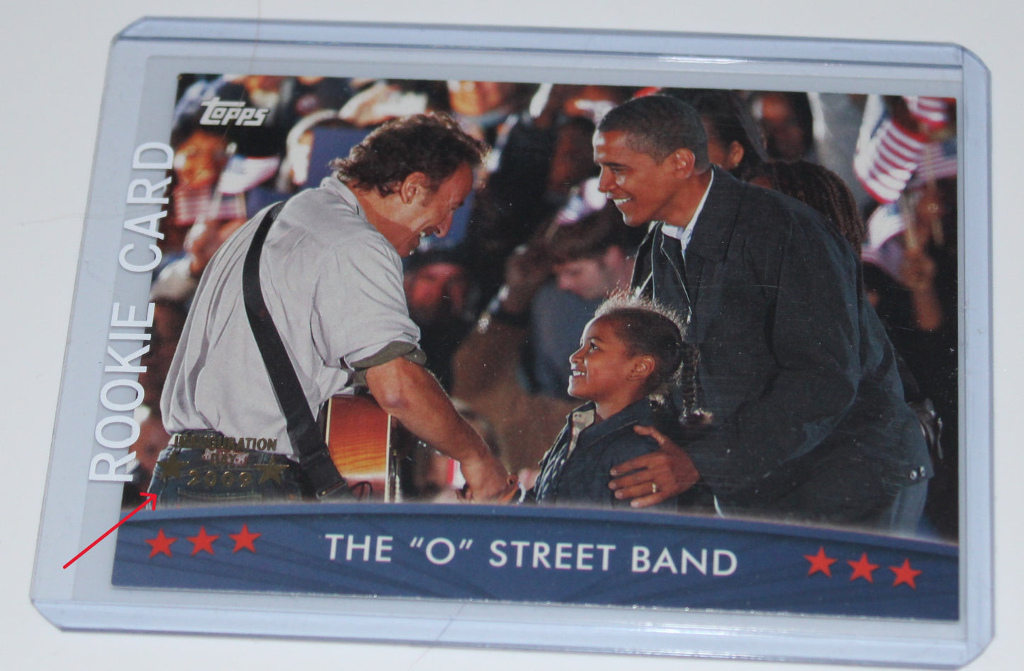 Bruce Springsteen TOPPS Gold Foil Stamp 2009 Inauguration Day - Official Trading Card - rarest of all!