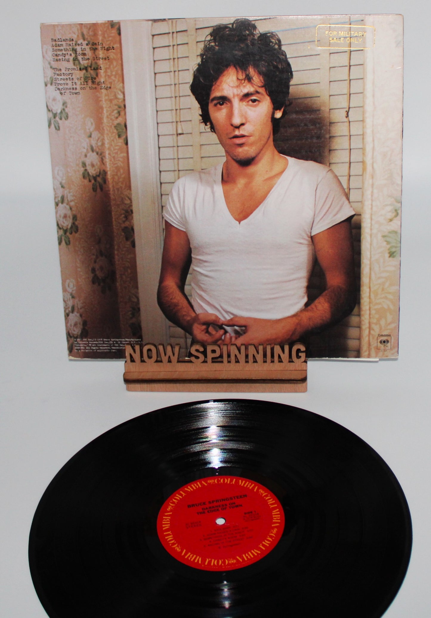 Bruce Springsteen - Darkness on the Edge of Town - "FOR MILITARY SALE ONLY" GOLD STAMP Vinyl Near Mint