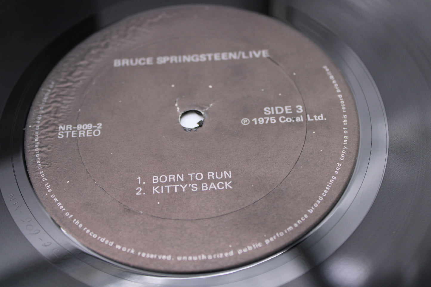 Bruce Springsteen "LIVE" at The Bottom Line 1975 Recorded live - Vinyl Bootleg BLV