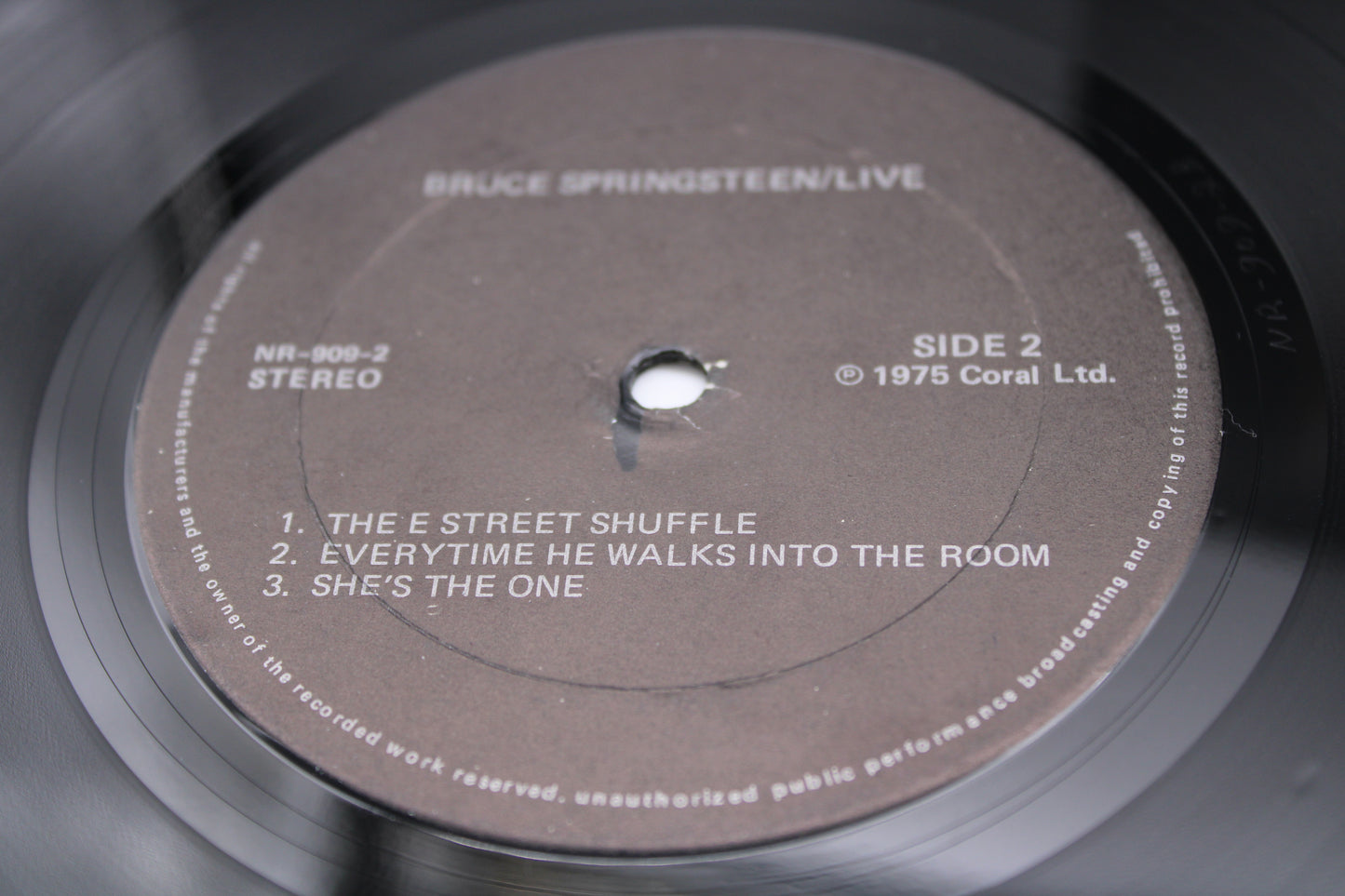 Bruce Springsteen "LIVE" at The Bottom Line 1975 Recorded live - Vinyl Bootleg BLV