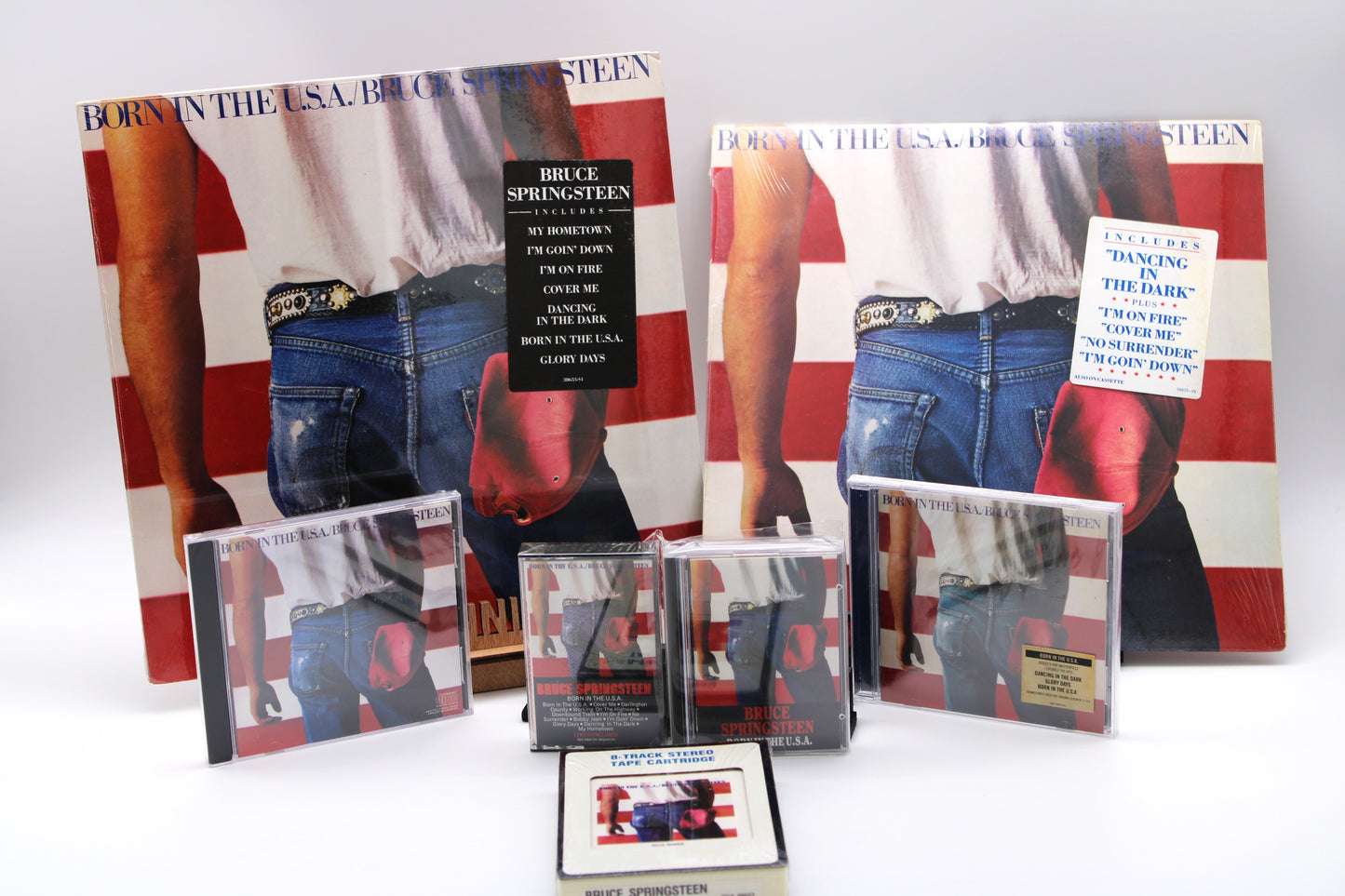 Bruce Springsteen SEALED Born In The USA - 7 Original Releases 1984 - Sealed as New - Multiple Formats Vinyl, 8 Track, Cassette, MD, CD